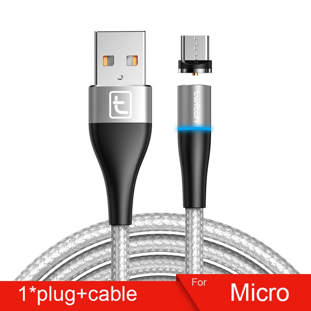 Cabo usb magnético de carregamento rápido, tipo c para carregador de dados e carregador de celular