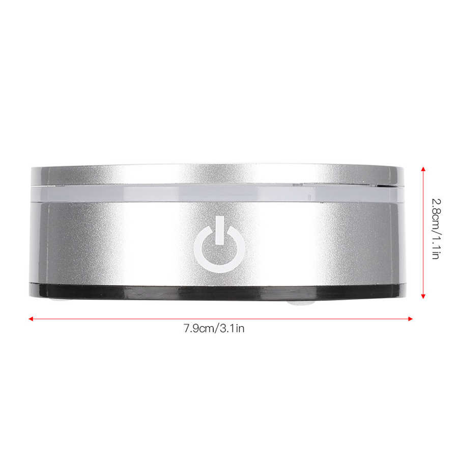 Base de lámpara de Base de Luz LED USB 3D Multicolor, soporte de cristal para decoración artística, soporte de exhibición, Base de lámpara