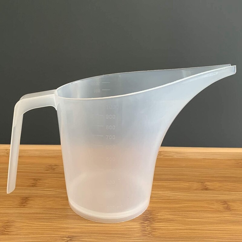 Jarra de embudo (1000Ml) para medir, taza medidora con boquilla de embudo, Juego de 3