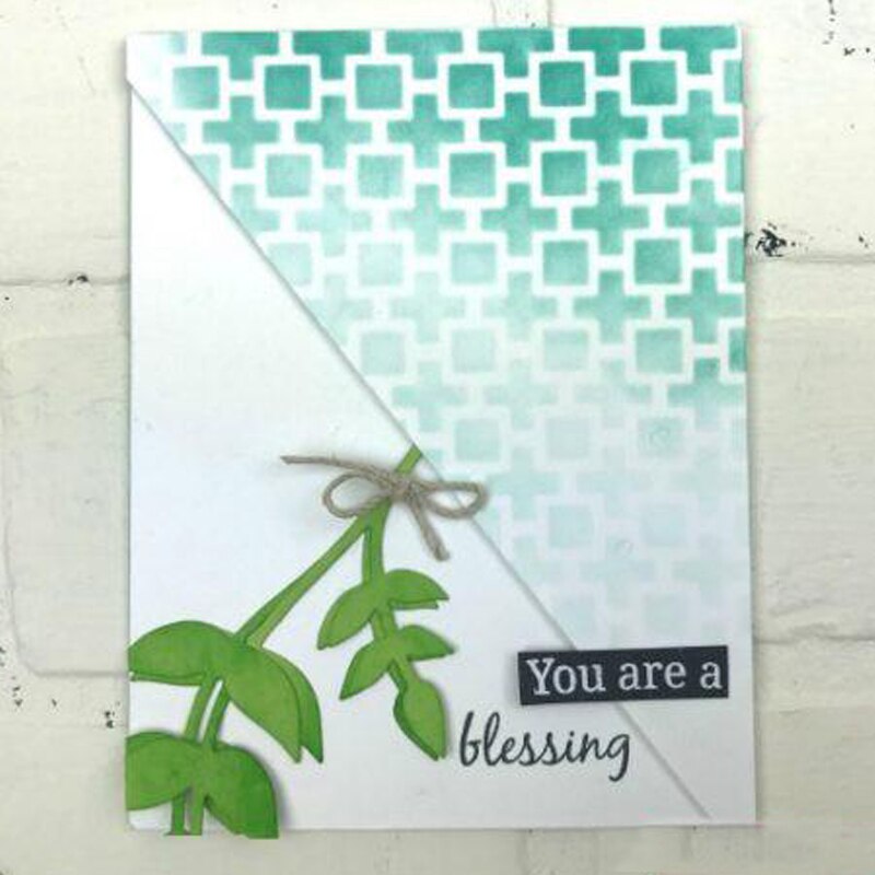 Connected Small Square Stencil for DIY Scrapbooking DIY Paper Cards Making Fun Plastic Templates Decoration Embellishme