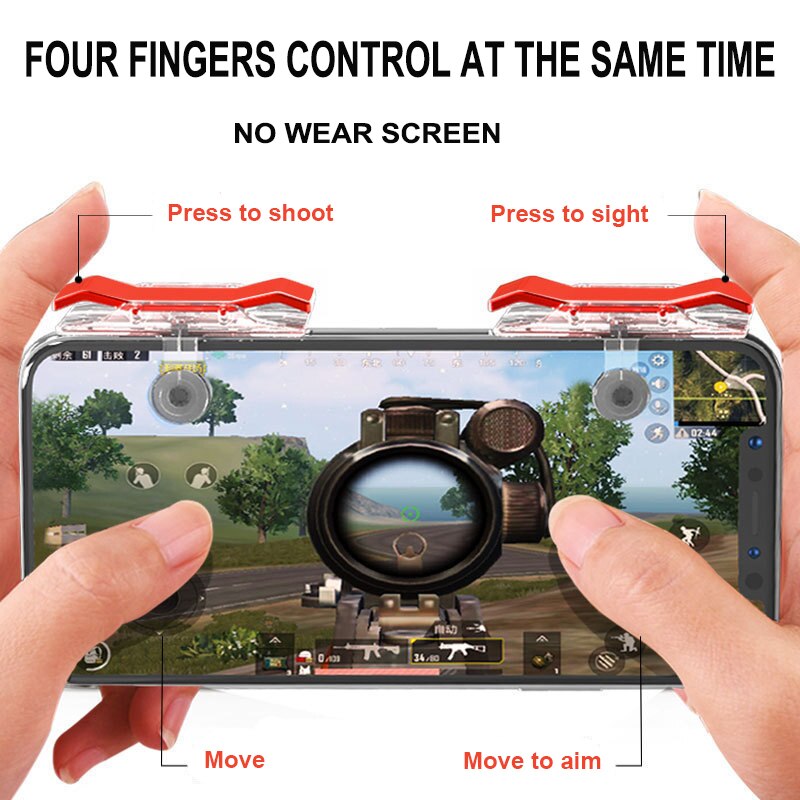 Joystick para teléfono móvil, 2 uds., L1R1, botón de juego de puntería de enlace, accesorios para teléfono móvil Xiaomi Sumsan