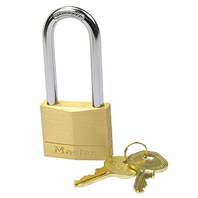 Master Lock Massief Messing Hangslot Outdoor Indoor Waterdichte Keyed Lock voor Rugzakken, Aktetassen, Tackle dozen, kluisjes sloten: 140LH