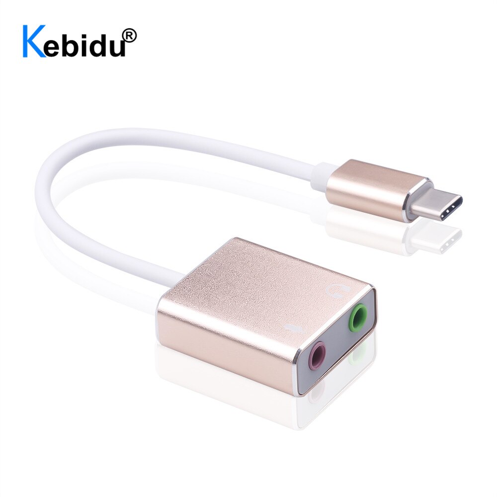 7,1 Tarjeta de sonido externa tipo C USB 3,1 para Macbook Pro Air USB C 3,5mm Audio Jack auriculares Mic adaptador USB-C tarjeta de sonido