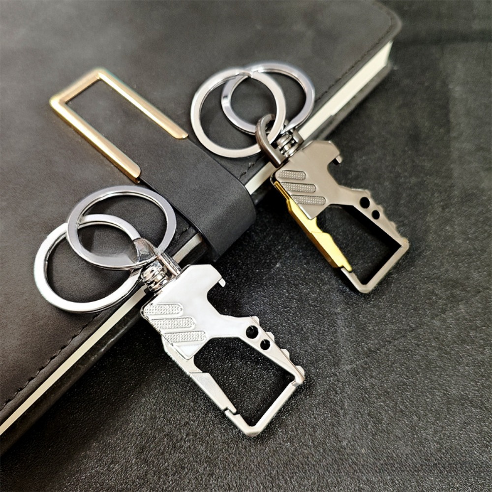 Chaveiro de gravidade multifuncional masculino com abridor de garrafa acessórios chave chaveiro do carro pingente abridor de banquete de casamento presente