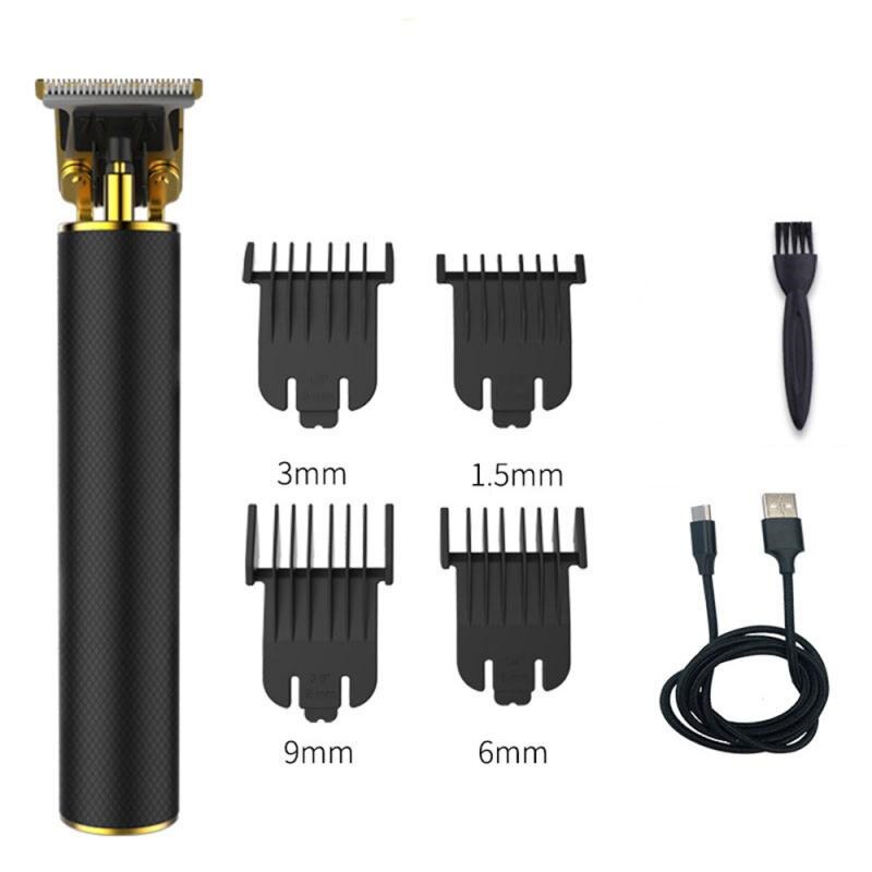 Männer der kabellos Haar Haarschneidemaschine Elektrische 0mm Kahl Rasieren Bart Trimmer Abschluss Haar Schneiden Maschine Haar aufbringen Styler Und olds: Schwarz mit Kasten