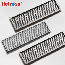 Hetrosy hardware plast rektangulær udluftning abs ventilator gitter dæksel ventilation til møbler åbent hul 6 x 22cm