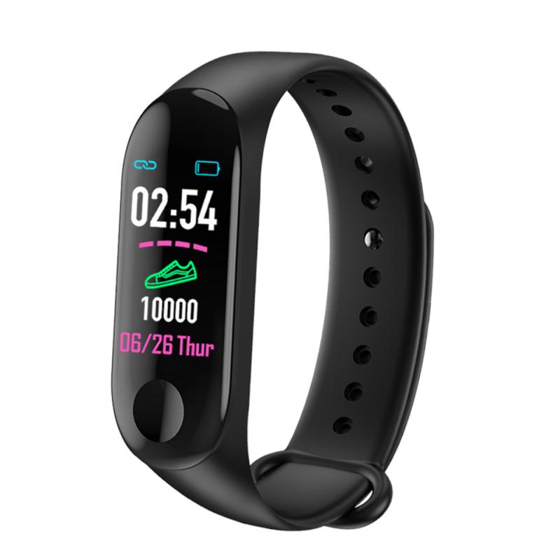 Smart Watch Fitness Sport bracciale Tracker cardiofrequenzimetro pedometri Smart Wristband Band Watch per Android IOS M3 Bluetooth: 03