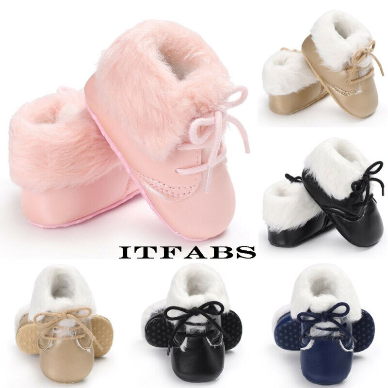 bébé -né hiver neige bottes enfant en bas âge infantile doux chaussures chaussons 0-18M