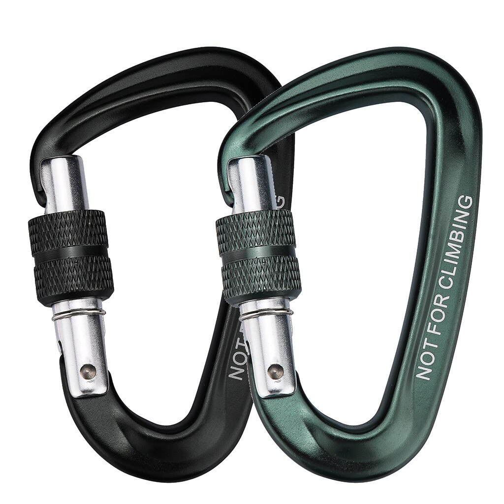 12 KN Rock Climbing Bent Spring-loaded Gate Aluminum Carabiner Outdoor Equipment#E3