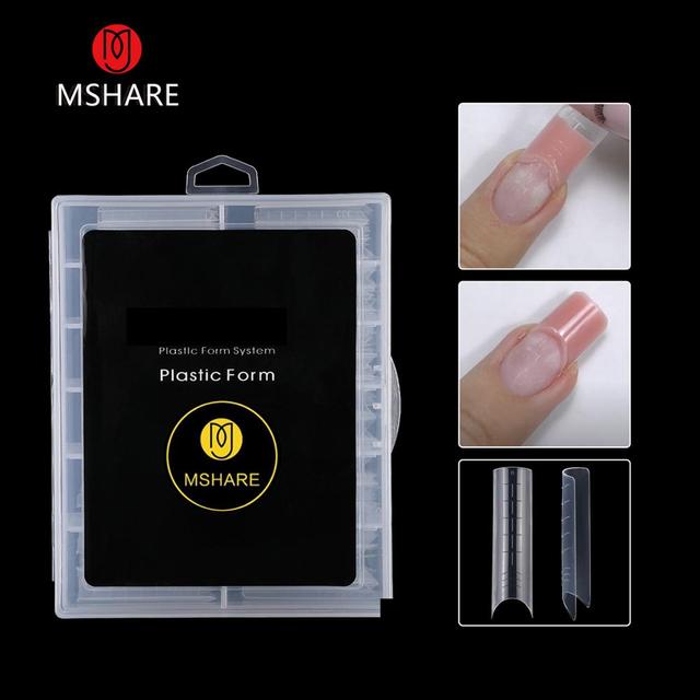 MSHARE Russische Mandel Formen NäGel Tipps Für Nagel Verlängerung Gebäude Acryl Gel Spitze 12 Größe 120 stücke: gewölbt Formen c Kurve