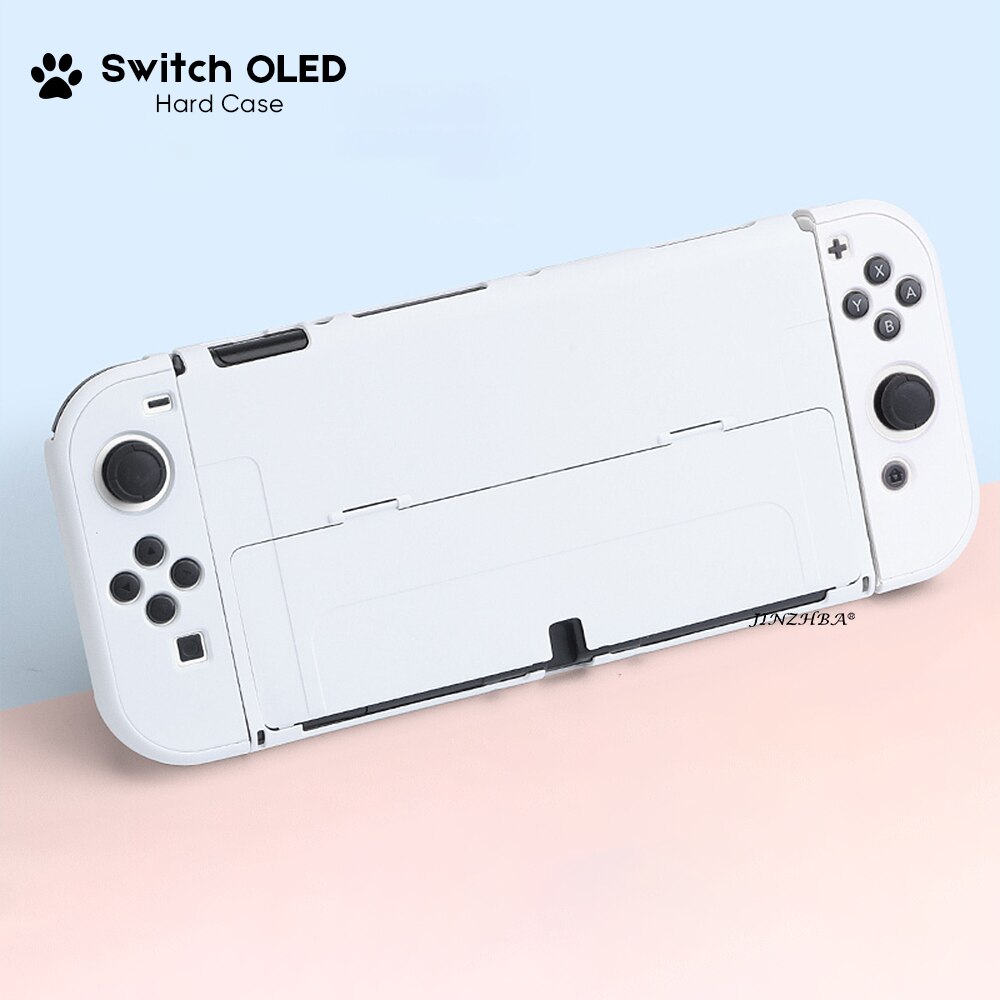 NEUE Für Schalter OLED Schutzhülle Soft/Hard Cover Kawaii Rosa Silikon Schutzhülle Für Nintendo OLED Konsole Zubehör: Bracket-White