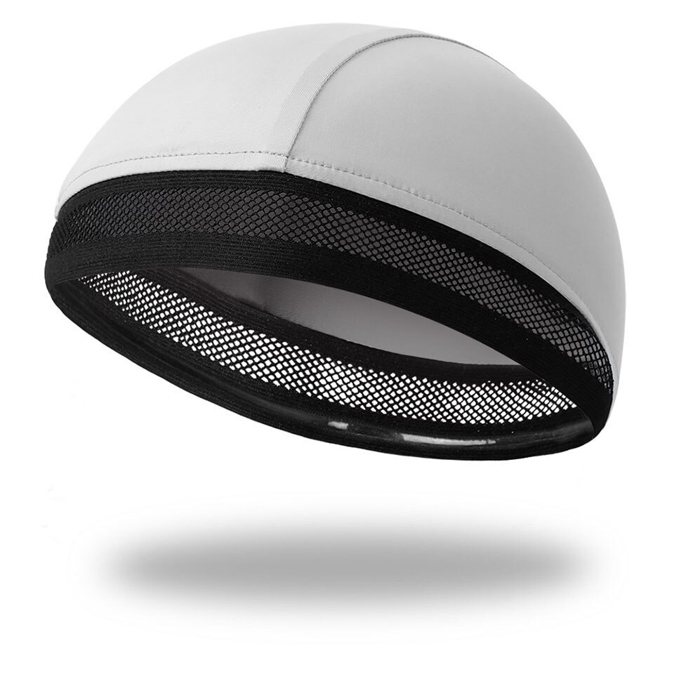 Ice Silk Sports Hat Skin-friendly Soft Bandana Breathable Mesh Sunscreen Bandana Outdoor Sporting Cycling Headwear: Gray