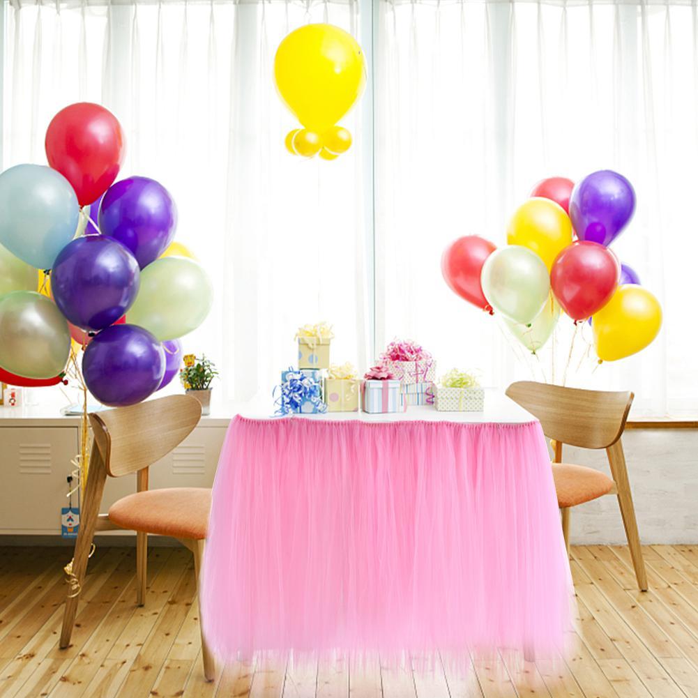 30 Romantische Vele Tule Tutu Tafel Rok Tule Servies Voor Bruiloft Decoratie Baby Shower Party Verjaardag Tafel Rokken Thuis