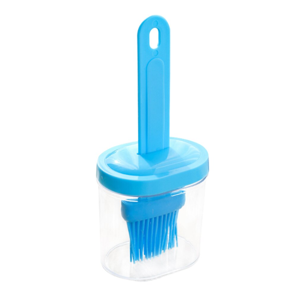 Silicone Oil Bottle Brush High Temperature Resistant Integrated With Cover With Bottle Of Barbecue Baked Oil Brush Kitchen Tool: Blue