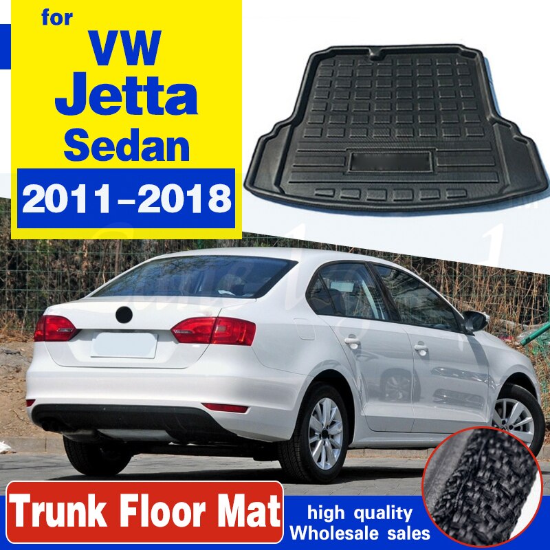 Auto Achter Boot Cargo Liner Tray Kofferbak Bagage Vloermat Tapijten Pad Voor Vw Jetta Sedan 4-Dr MK6 -