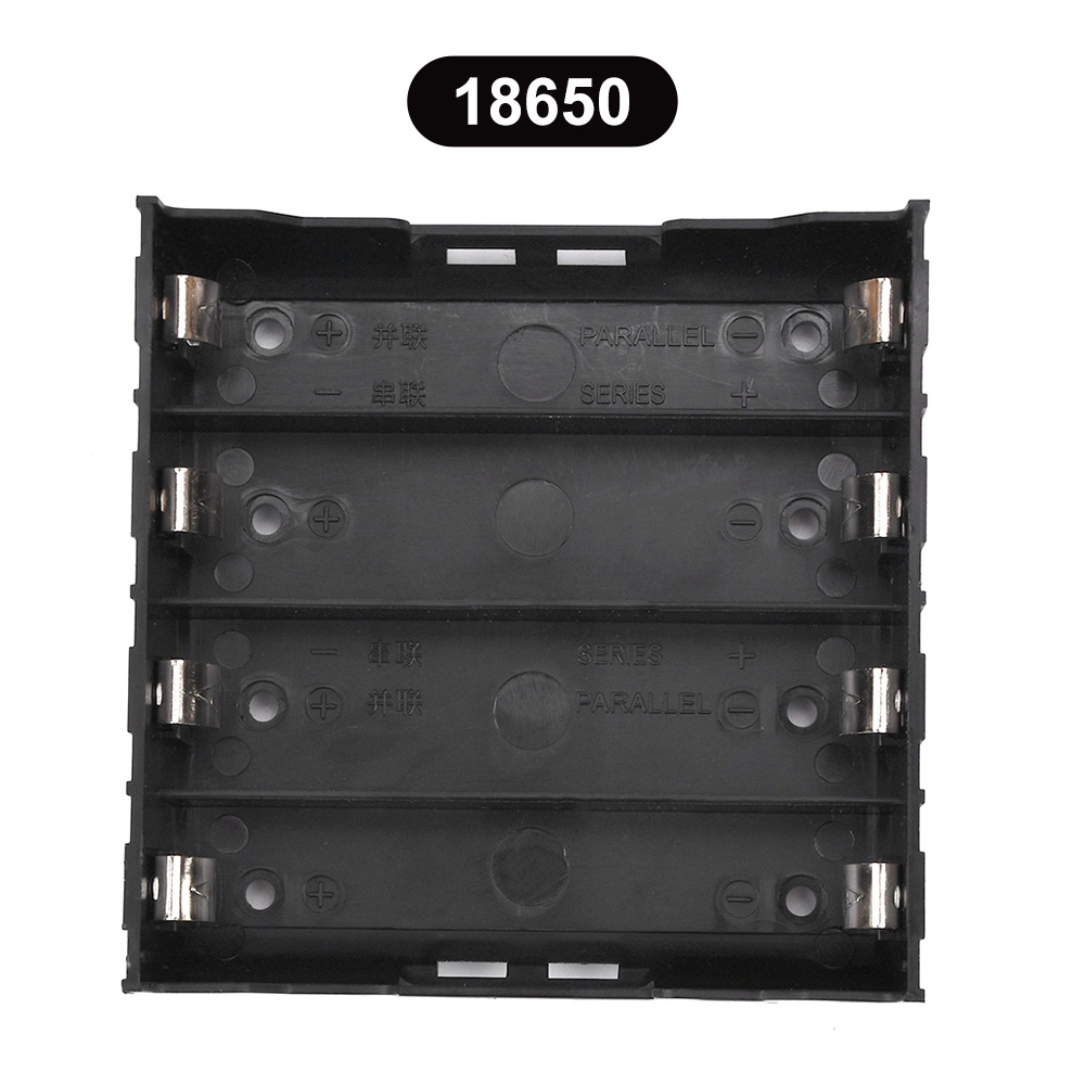 4 Sleuven 21700 18650 Batterijhouder In Parallel 3.7V-Polig Zwart Voor Het Solderen Van Opbergdoos In Parallelle Plastic Batterijbehuizing: Bruin