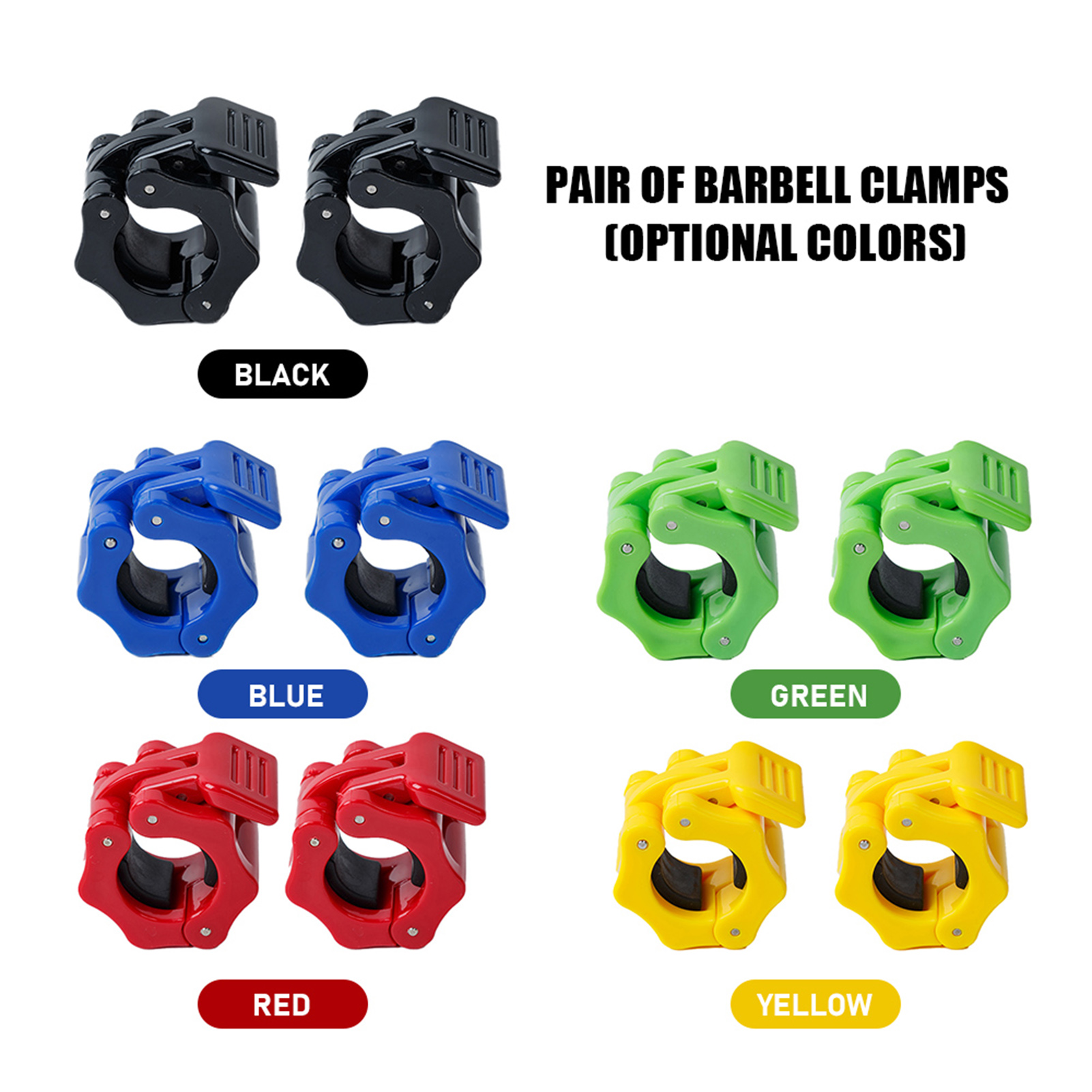 2 stücke Hantel Schellen Schnellverschluss 1 Zoll Durchmesser Standard Bar Gewicht Platten Kragen Clips Gewichtheben Fitness Ausbildung