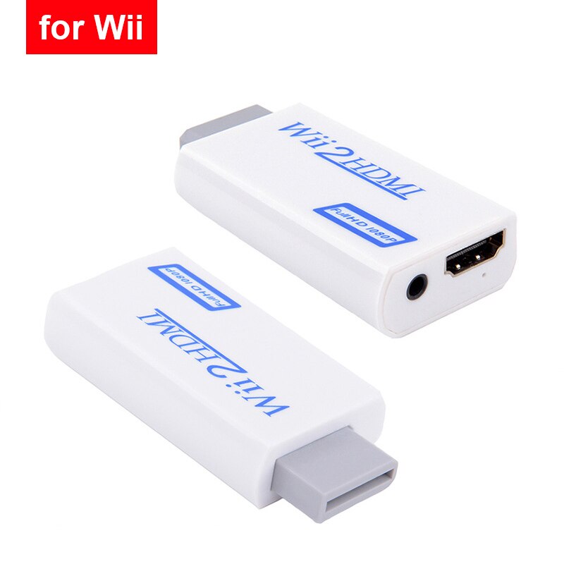 Full  hd 1080p wii to hdmi-compatible converter adapter, wii 2 hdmi-compatible converter, 3,5mm audio for pc hdtv monitor display