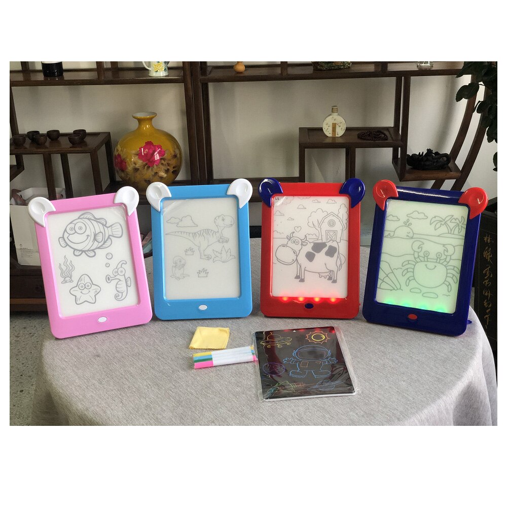 3D Magic Drawing Pad Fluorescerende Tekentafel Kids Puzzel Lichtgevende Magische Graffiti Schrijven 3D Lichtgevende Tekening Pad
