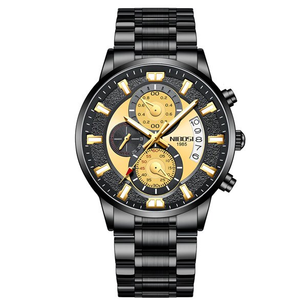 NIBOSI hommes montres haut de gamme de luxe grand cadran montre de Sport plein acier étanche affaires horloge numérique Relogio Masculino: 11