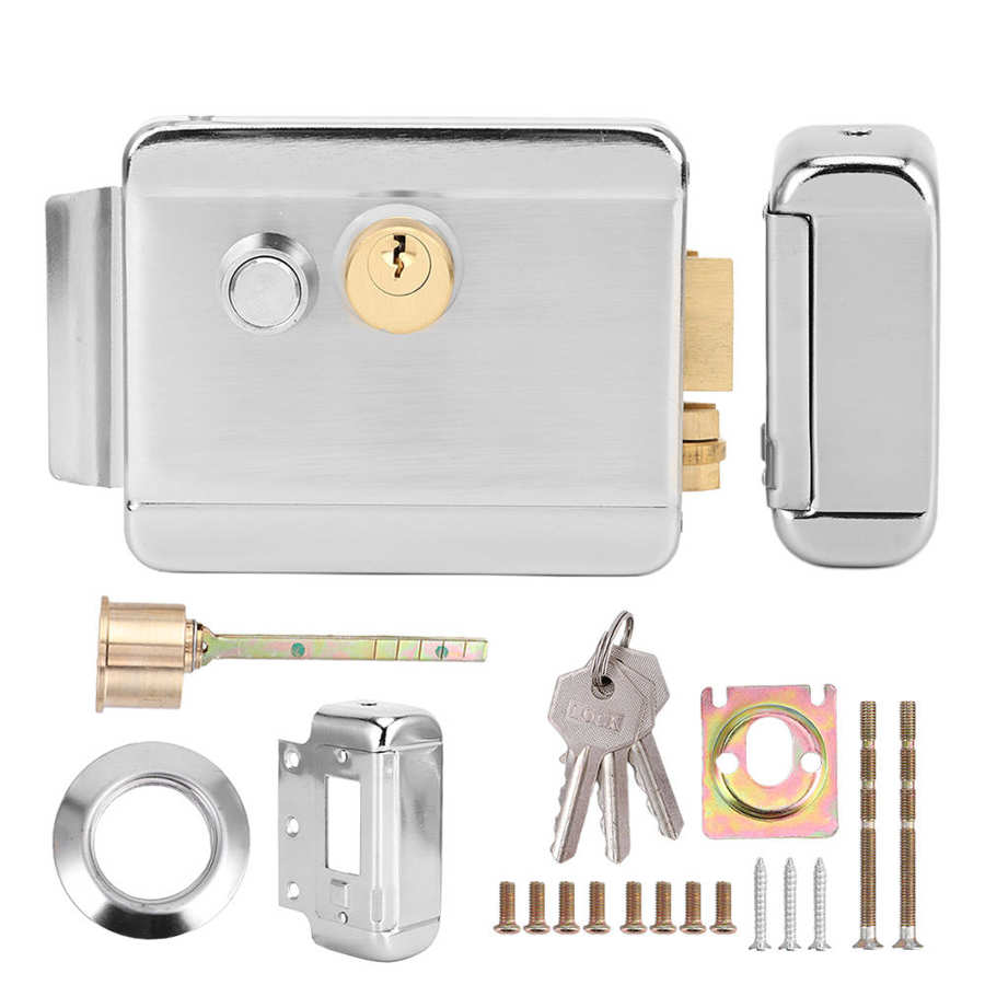 electronic door lock smart lock Double Electric Lock Anti‑Theft Doorlock Access Control Support Back Locking Left