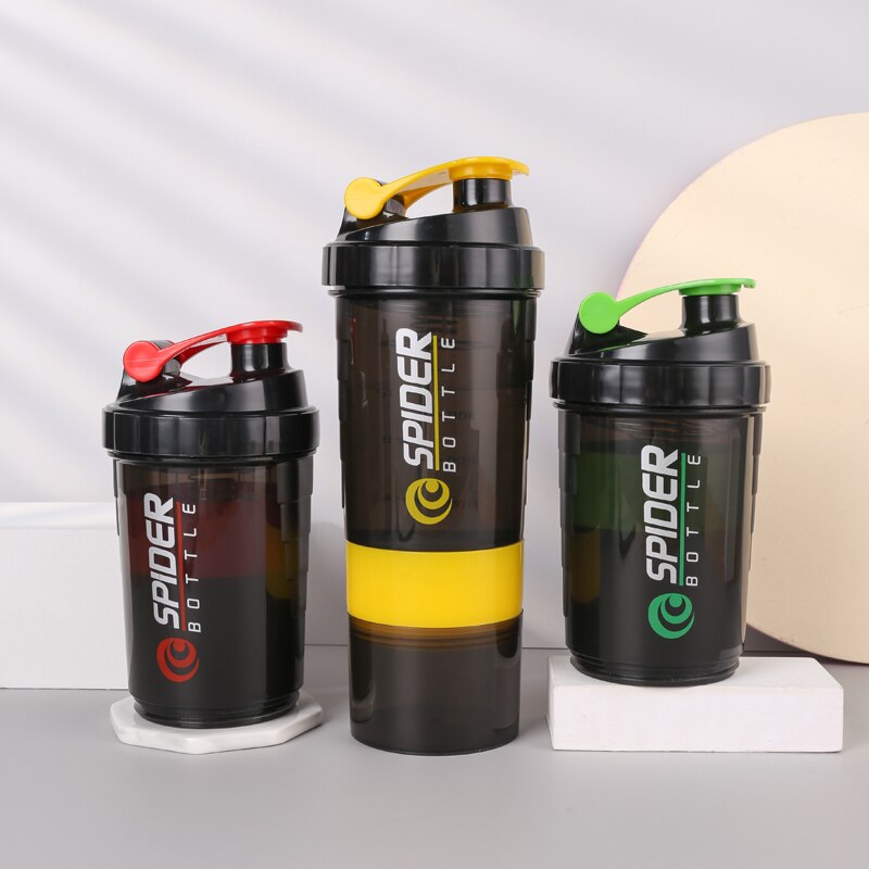 Taza de agua deportiva de gran capacidad, mezclador de proteína en polvo para Fitness con bola de mezcla a escala