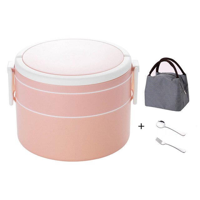 1100ml Portable 2 Layer Healthy Lunch Box Food Container Microwave Oven Lunch Bento Boxes With Cutlery Lunchbox: 11