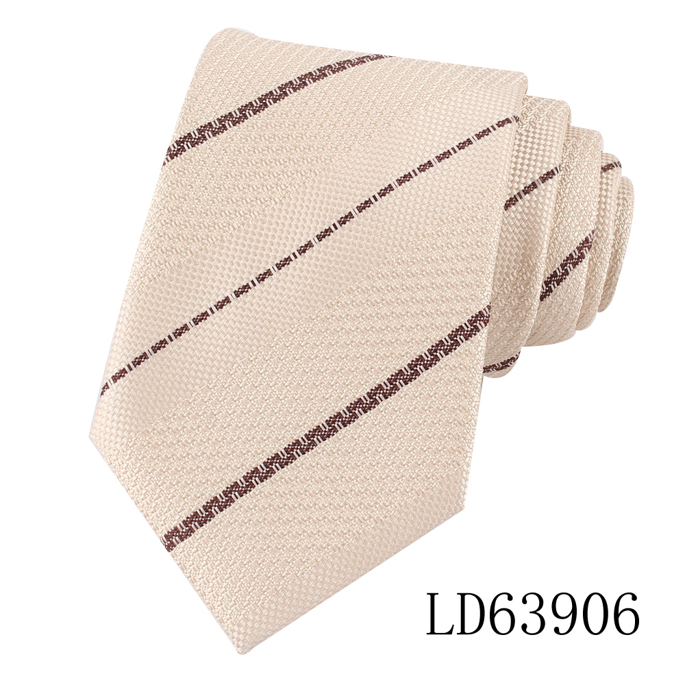 Maillard Coffee Color Ties For Men Women Floral Stripe Neck Tie For Wedding Business Classic Brown Color Neckties Men's Neck Tie: GRAY