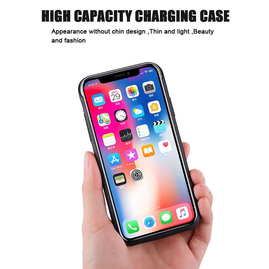 10000mAh Power Bank For iphone 6 6s 7 8 Plus Battery Charger Case For iphone X XS Max XR Battery Case Charger Case Backup