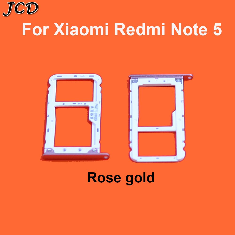 JCD Für xiaomi redmi note5 hinweis 5 Micro Sim Karte Halter Slot Tray Ersatz Adapter schwarz Rose gold gold blau: Rose gold