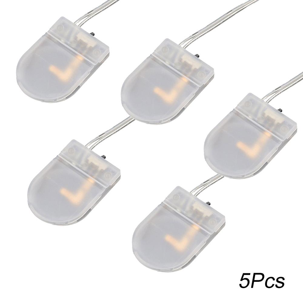 5PCS CR2032 coperchio della cassa del supporto della presa della batteria a bottone a bottone con interruttore ON-OFF scatola di immagazzinaggio della batteria da 3V: 5Pcs Transparent