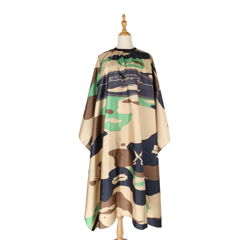 Tablier de coiffeur antistatique, Cape de coupe de cheveux, robe de coiffure, Cape de Salon de coiffure, tablier de coloration de cheveux: Camouflage apron