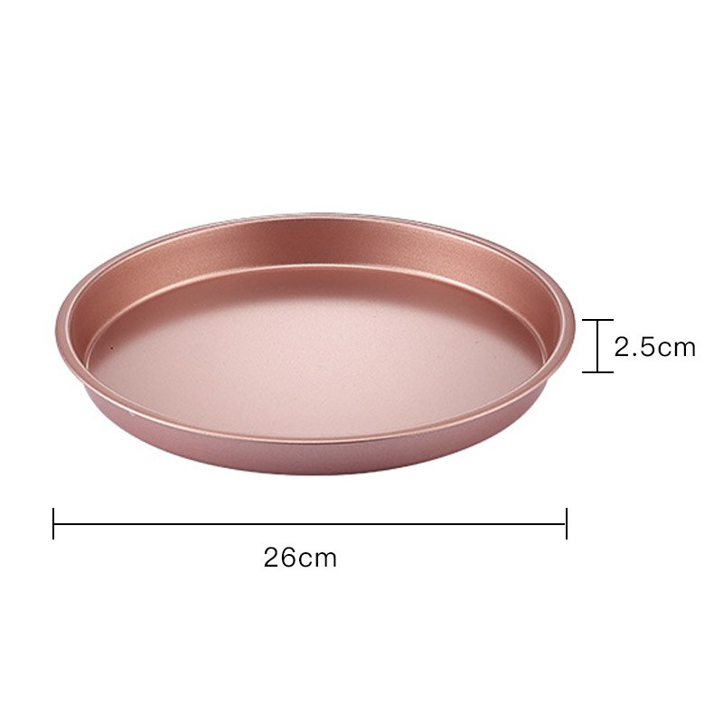 Poêle antiadhésive ronde en acier au carbone, de alimentaire, poêle à Pizza, outil de pâte, moule à gâteau, accessoires de cuisine: pick 10 inches