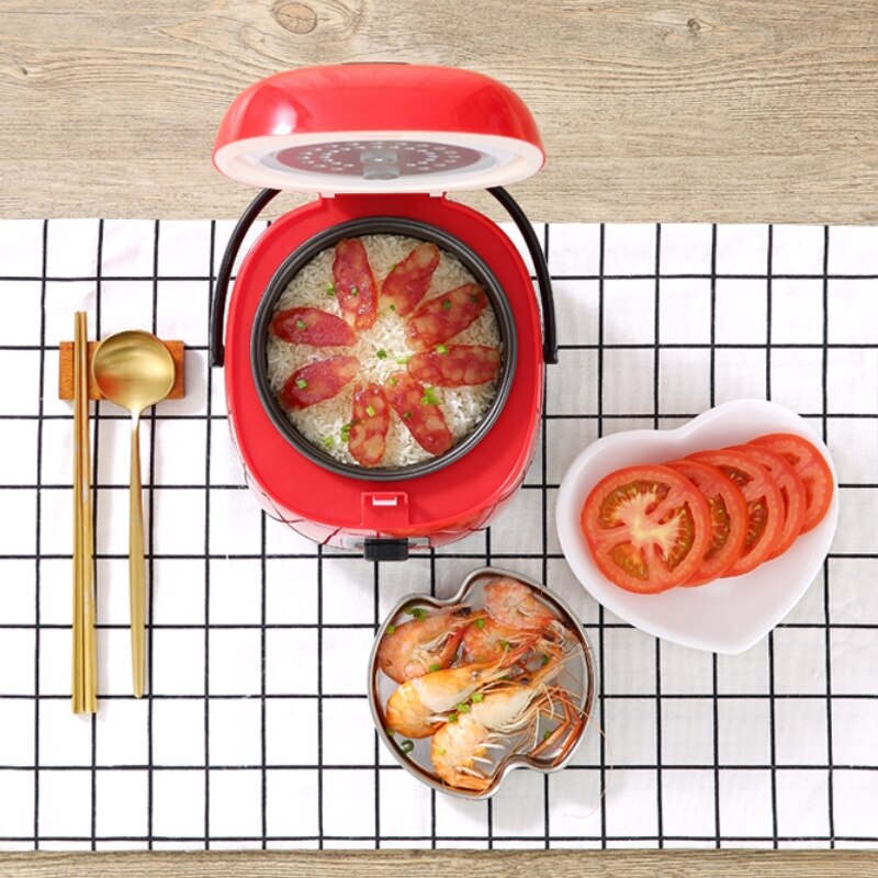 220V Mini Electric Rice Cooker Intelligent Automatic Household Kitchen Cooker 1-2 people Small Smart Appliances With Timing