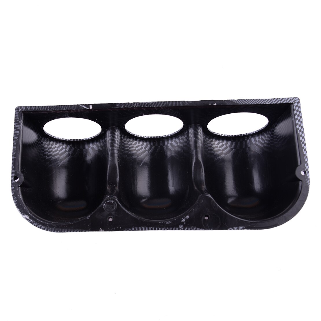 beler Universal Black Carbon Fiber Texture 2" 52mm 3 Triple Holes Dash Car Gauge Meter Pod Mount Holder