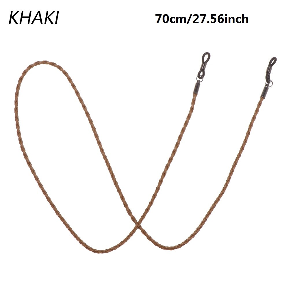 1pc kvinder mænd akryl perler briller kædeforlænger ansigtsmaske snore briller briller strop snor holder hals anti-tabt tilbehør: 70 cm - khaki