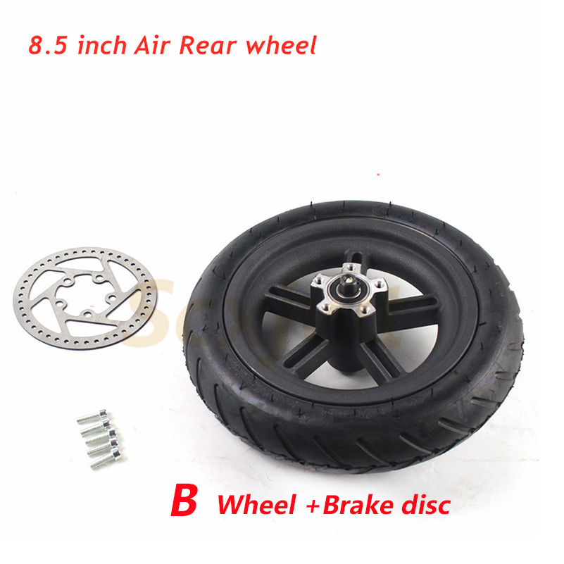 Pneus à Air Arrières pour Trottinette Électrique, Roues de Rééquilibrage 8.5 Pouces, 10 Pouces, Solides, pour Modèle Xiaomi Mijia M365, 8 1/2x2: B wheel .disc.