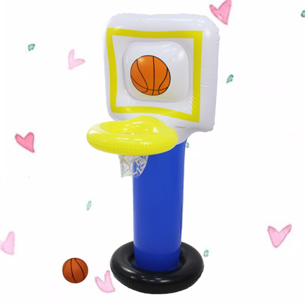 1pc Inflatable Toy Durable Portable Cartoon Sports Toy Basketball Hoop Basketball Stand for Garden Outdoor