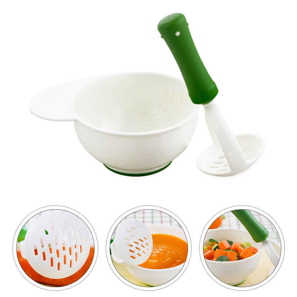 1Set Grinding Bowl Durable Safe Multi-Functional Toddler Training Bowl Food Mill Bowl for Baby Toddlers