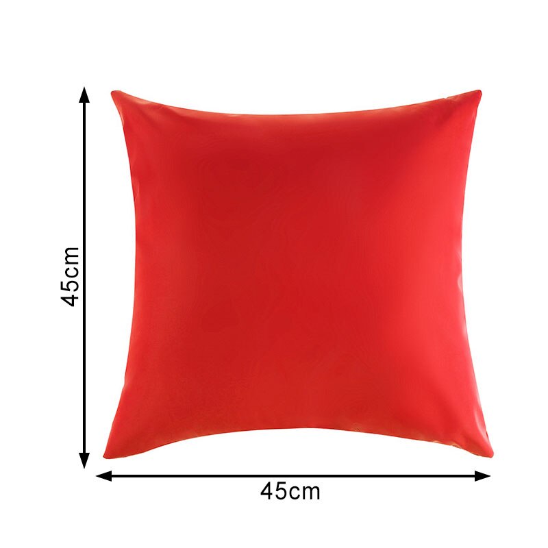 Funda de cojín de Color liso, funda de almohada impermeable para sofá, decoración del hogar, 45x45CM: red