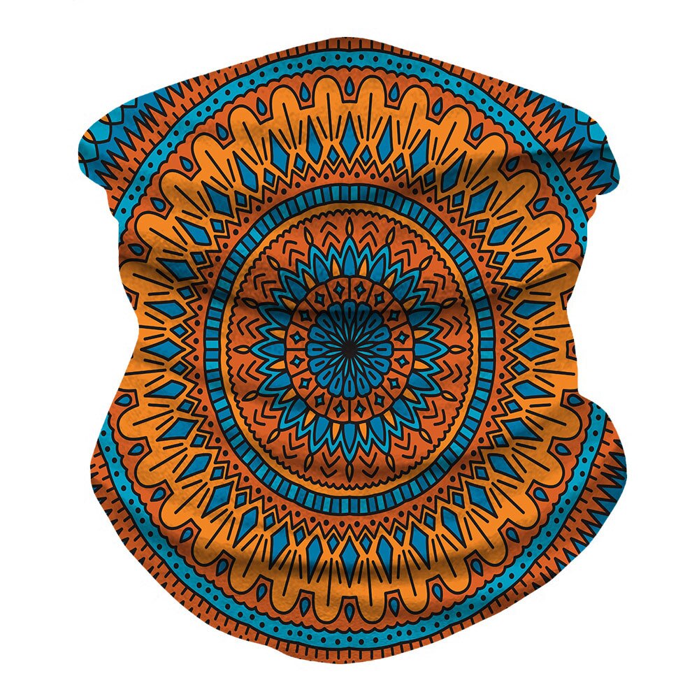 Mandala hodeskjerf headwraps til kvinner bandanas nakke menn gamasjer skjerf hals balaclava sol beskyttelse ansikt halo hodeplagg pannebånd: Farge 2