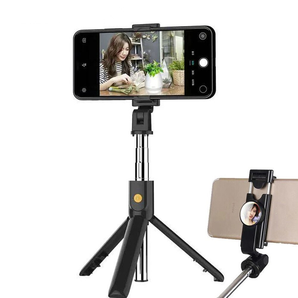 Selfie Stick Portable Telescopic Bluetooth-compatible Selfie Stick Tripod Remote Control for Smart Phone Selfie Stick