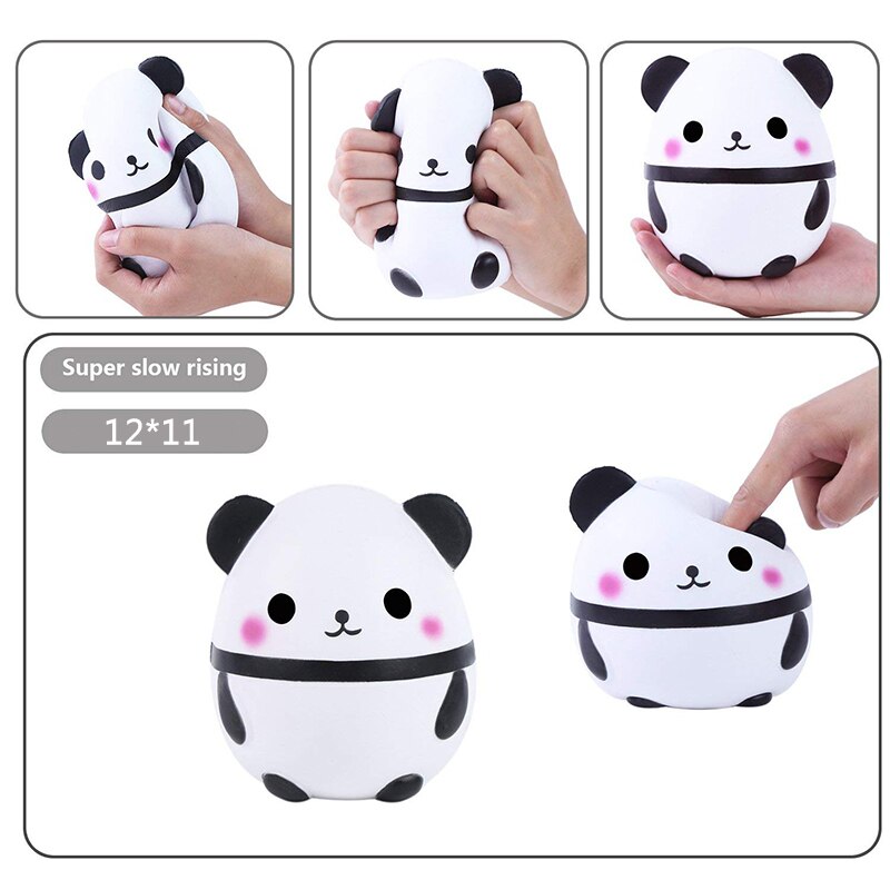 Jumbo Kawaii Panda Squishy Slow Rising Animal Doll Soft Squeeze Toy Bread Scent Stress Relief Fun for Kid Xmas