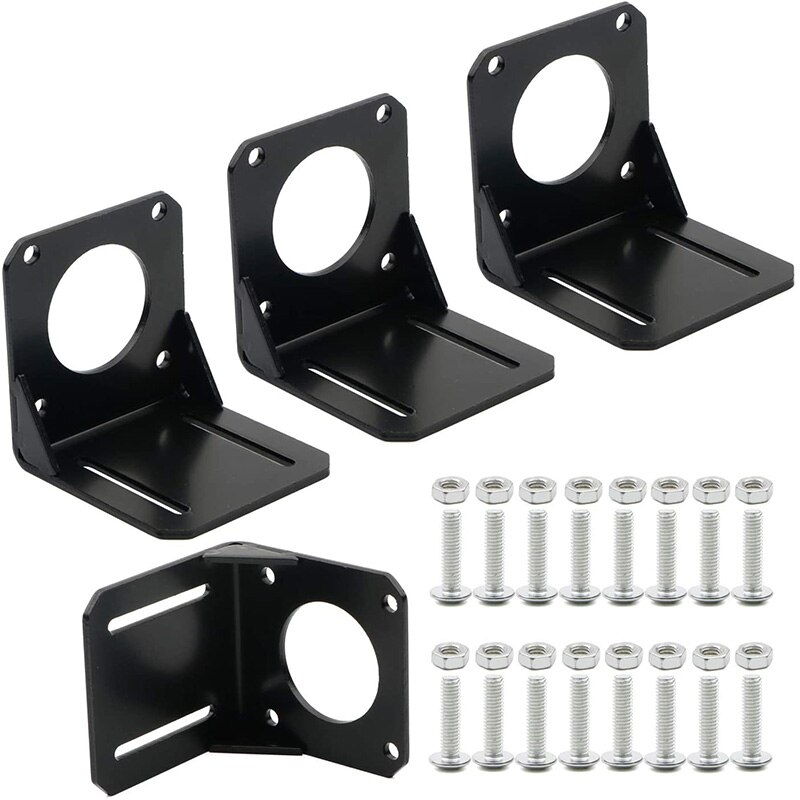 4Pcs 57 Stepper Motor Nema 23 Fixed Seat, Nema 23 Stepper Motor Steel Mounting Bracket,with Mounting Screws