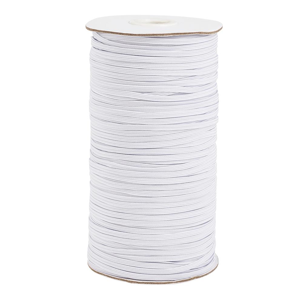 Flat Elastic Cord White Black Rubber Bands 4 5 6 8 10mm Elastic DIY Masks Accessories Sewing Material Handmad Masks Ear Tie Rope: 3mm 140yard