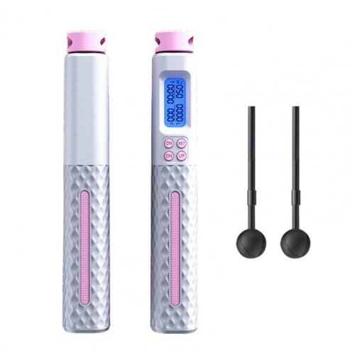 2 In 1 Adjustable Jump Rope Thickened Rope Weight Loss Cordless Smart Counting Single Skipping Rope for Outdoor: Pink