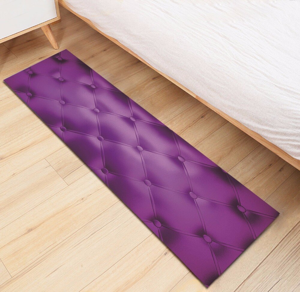 Alfombra con textura de cuero Morado para niños, tapete de terciopelo y cristal para el hogar, la sala de estar, WC, puerta de la cocina y el dormitorio