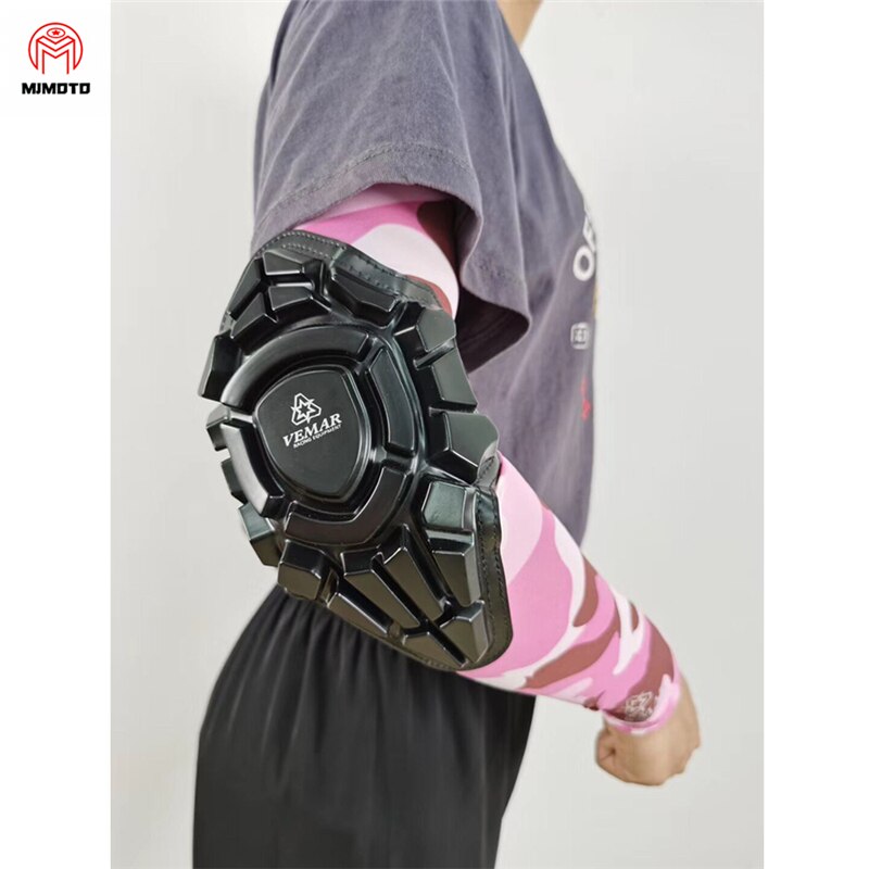 1 par de coderas rosas de moto para mujer, protección solar de seda de hielo, bicicleta MTB DH, deporte de ciclismo al aire libre, Codera, protector de brazo: Rosa / M