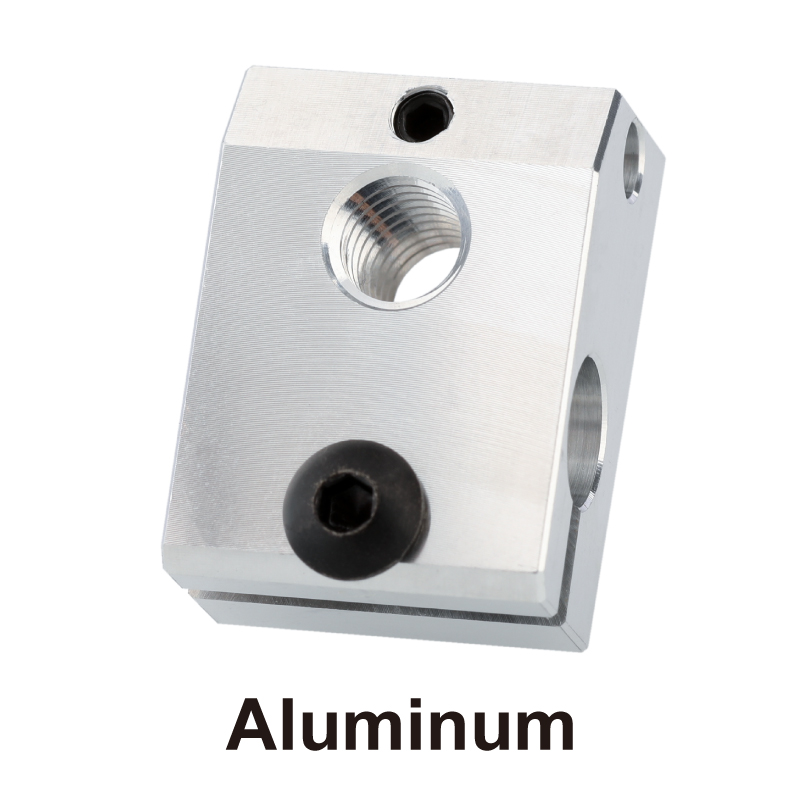 Mellow 1 Uds. Mini bloque calentador Prusa de aluminio/cobre para cartucho de Sensor PT100 Themocouple y termistor HotEnd para Kit de impresora 3D: Blanco