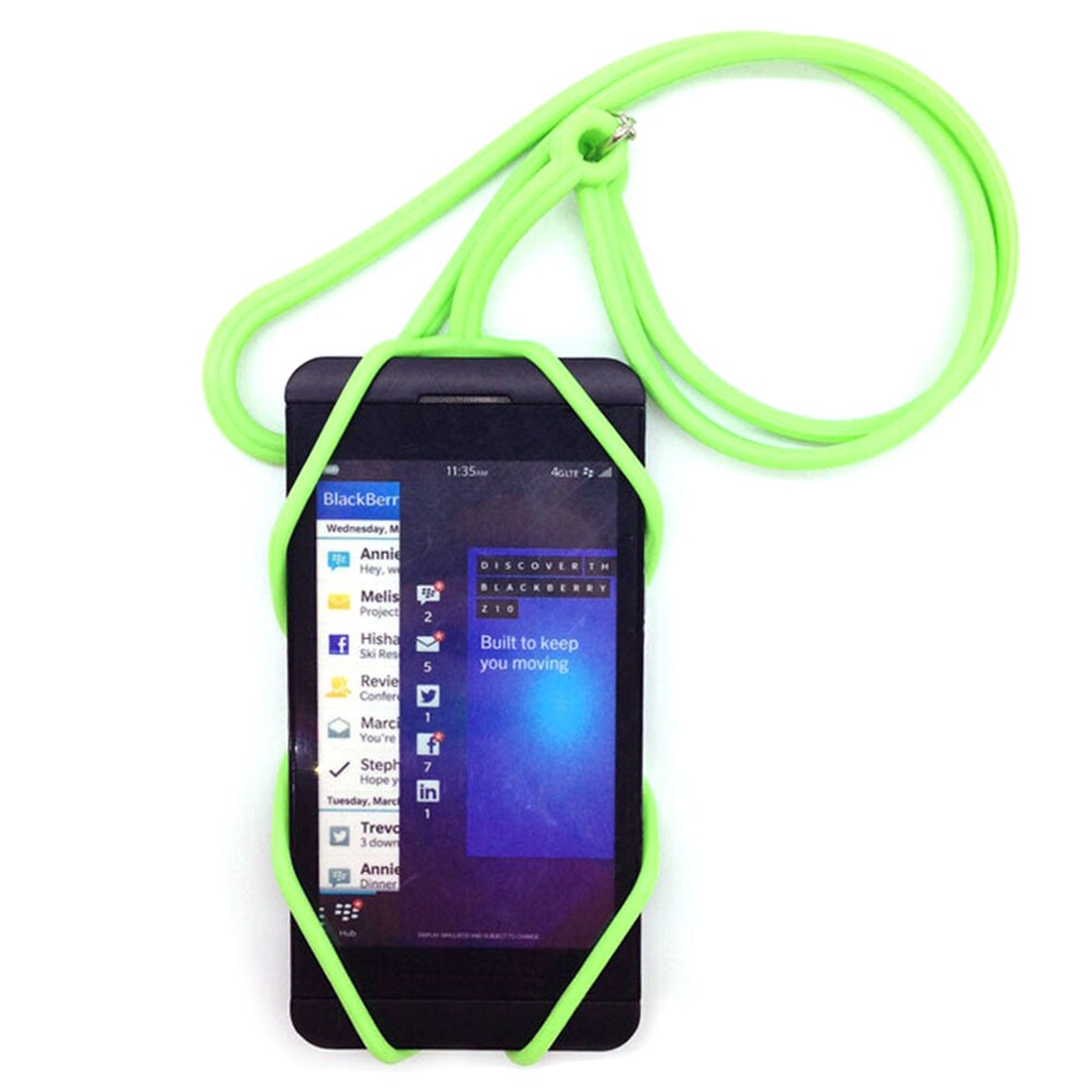 Til iphone 6 7 5s htc samsung xiaomi silikone mobiltelefon lanyard holder cover cover universal telefon halsstrop halskæde slynge